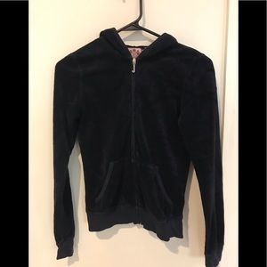 Juicy Couture Navy Terrycloth Zip Up size s